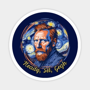 Redy, Set, Gogh, van gogh portrait, Post-impressionism Magnet